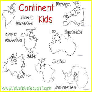 map coloring pages continents - photo #21