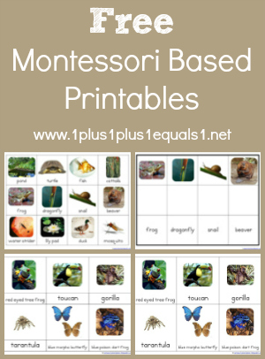 1+1+1=1..Montessori Printables